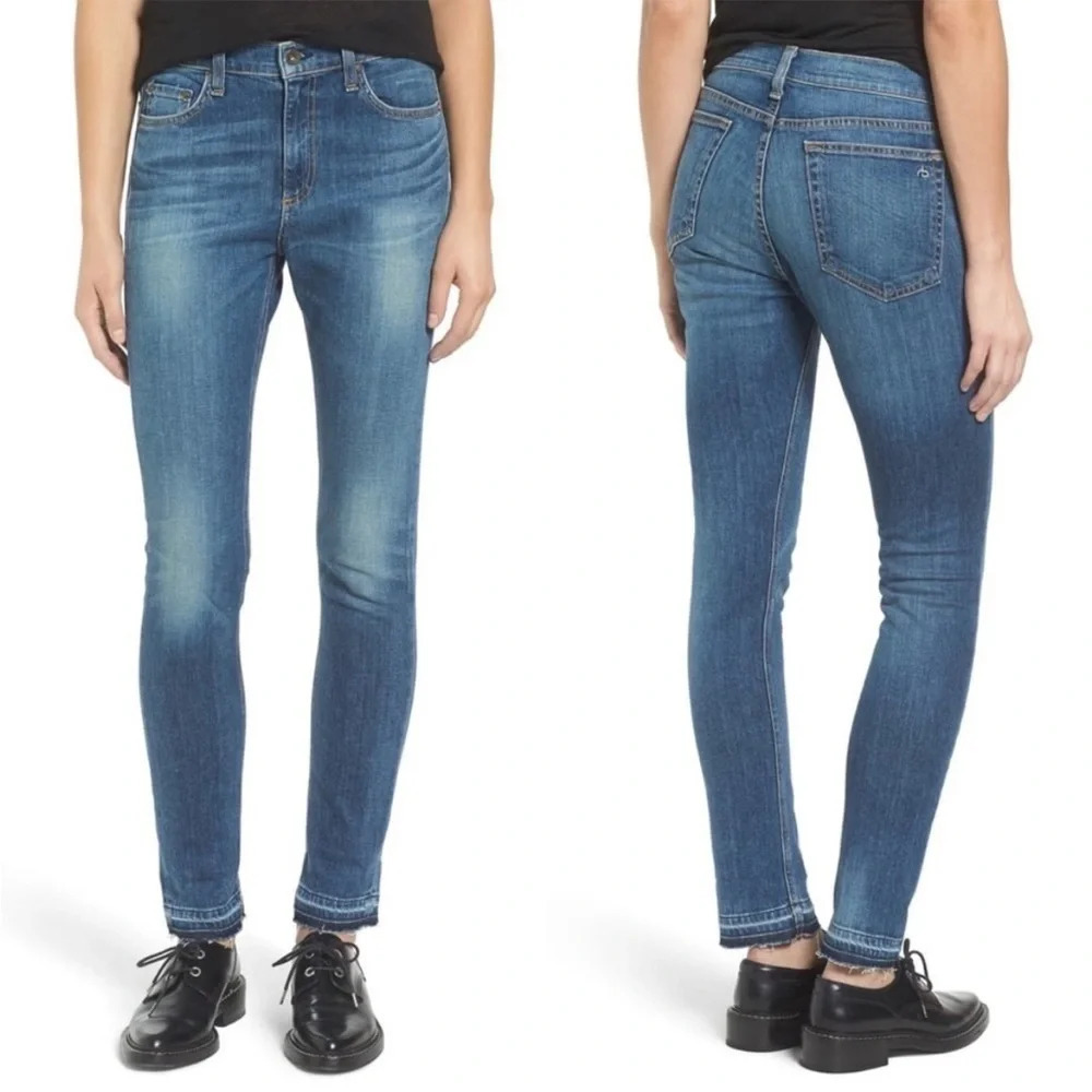 Rag & Bone 10” Dre Boyfriend Jeans Bainbridge Denim Women’s Casual 25 - Picture 2 of 12